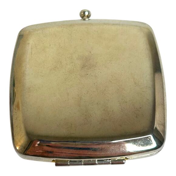 Black White Checkered Rhinestone Accents Two Sided Compact Mirror Pocket Mirror - Picture 2 of 5